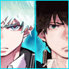 An icon with Rin's human and white-haired demon selves side by side
