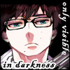 An icon with Yukio in the Illuminati labcoat with the text only visible in darkness