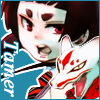 An icon with Izumo and one of her foxes and the text Tamer