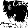An icon of Rin with Kuro draped over his head and the text Cats Always in Style