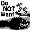 An icon of Kuro puffed up with the text Do NOT Want