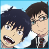 An icon of Rin and Yukio together and smiling
