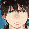 An icon of Rin looking serious as snow falls