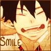 An icon of Rin smiling with the text Smile