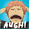 An icon of Shima screaming with his hands in his hair and the text AUGH!