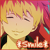 An icon of Shura smiling smugly with the text Smile