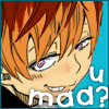 An icon of Shura smirking with the text u mad?