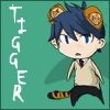 An icon of a cartoony Rin with a tiger tail and ears
