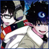 Rin and Yukio dressed in snow gear