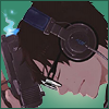 An icon of Yukio wearing headphones