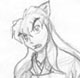 Generic sketch of Inuyasha standing.