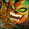 An icon of Mad Kat as a ball with the text It's a mad mad mad world