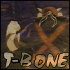 An icon of T-Bone from the back with a sepia tone and the text T-Bone