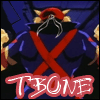 An icon of T-Bone posing from the back with the text T-Bone