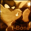 Icon of T-Bone holding up a claw and grinning with the text T-Bone