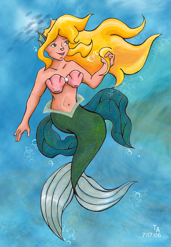 Art of Callie as a mermaid