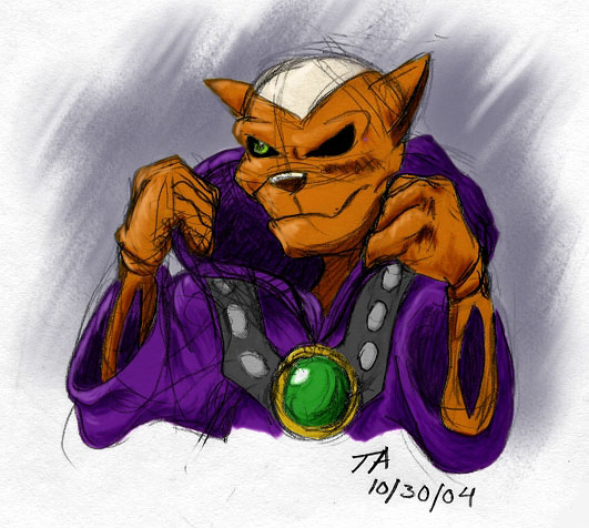 The PastMaster removing his hood